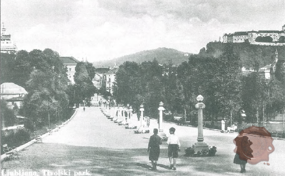 Tivoli_ljubljanska_promenada_Jakopičevo_sprehajališče_Ljubljana_1930s