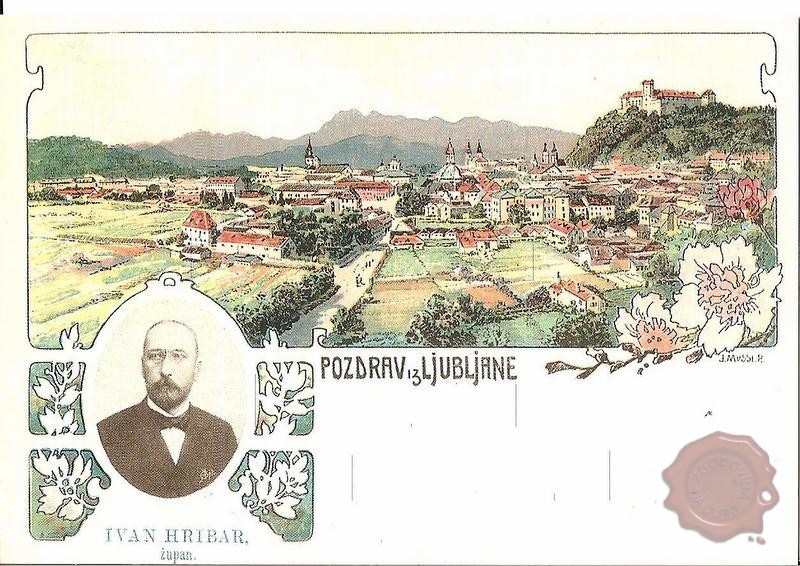 Ivan_Hribar_Krakovo_Mirje_center_ljubljanski_grad_Ljubljana_pred 1908