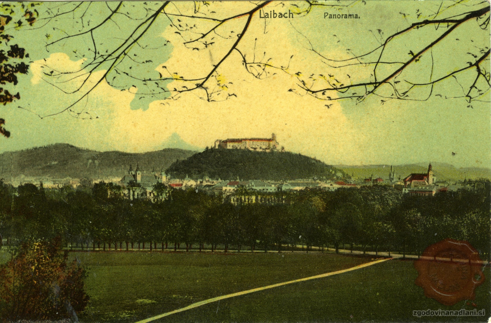 Ljubljana_panorama_Tivoli_Grad_1908