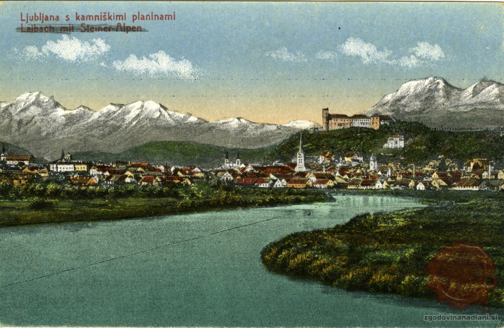 Ljubljana_Ljubljanica_Ljubljanski_grad_1918