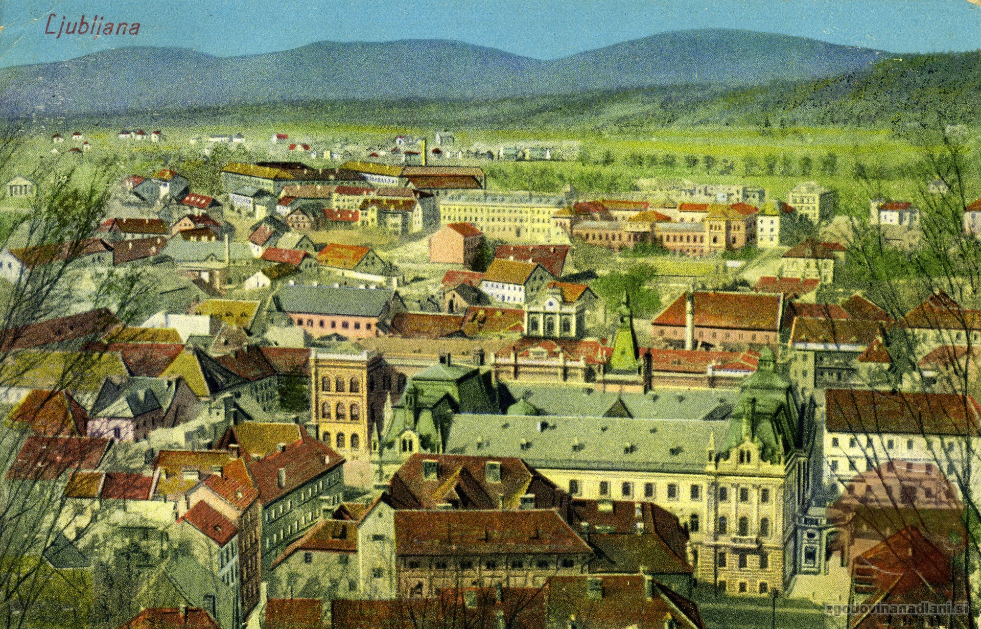 Ljubljana_Deželni_dvorec_Tobačna_1915