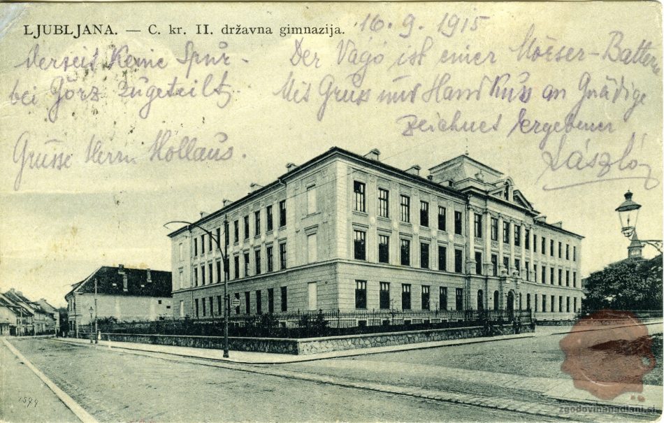 1-1_Ljubljana_Gimnazija_Poljane_Poljanska_II_klasična_gimnazija_strossmayerjeva_ulica_poljanska_cesta_1915