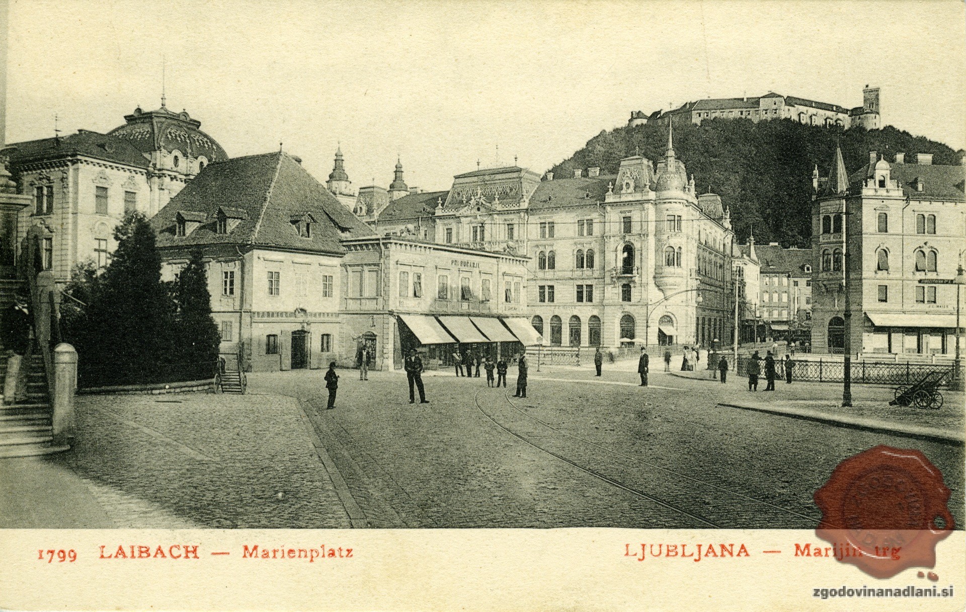 marijin_trg_gostilna_pri_bučarji_ljubljanski_grad_špitalska_ulica_stritarjeva_ljubljana_1895-1904