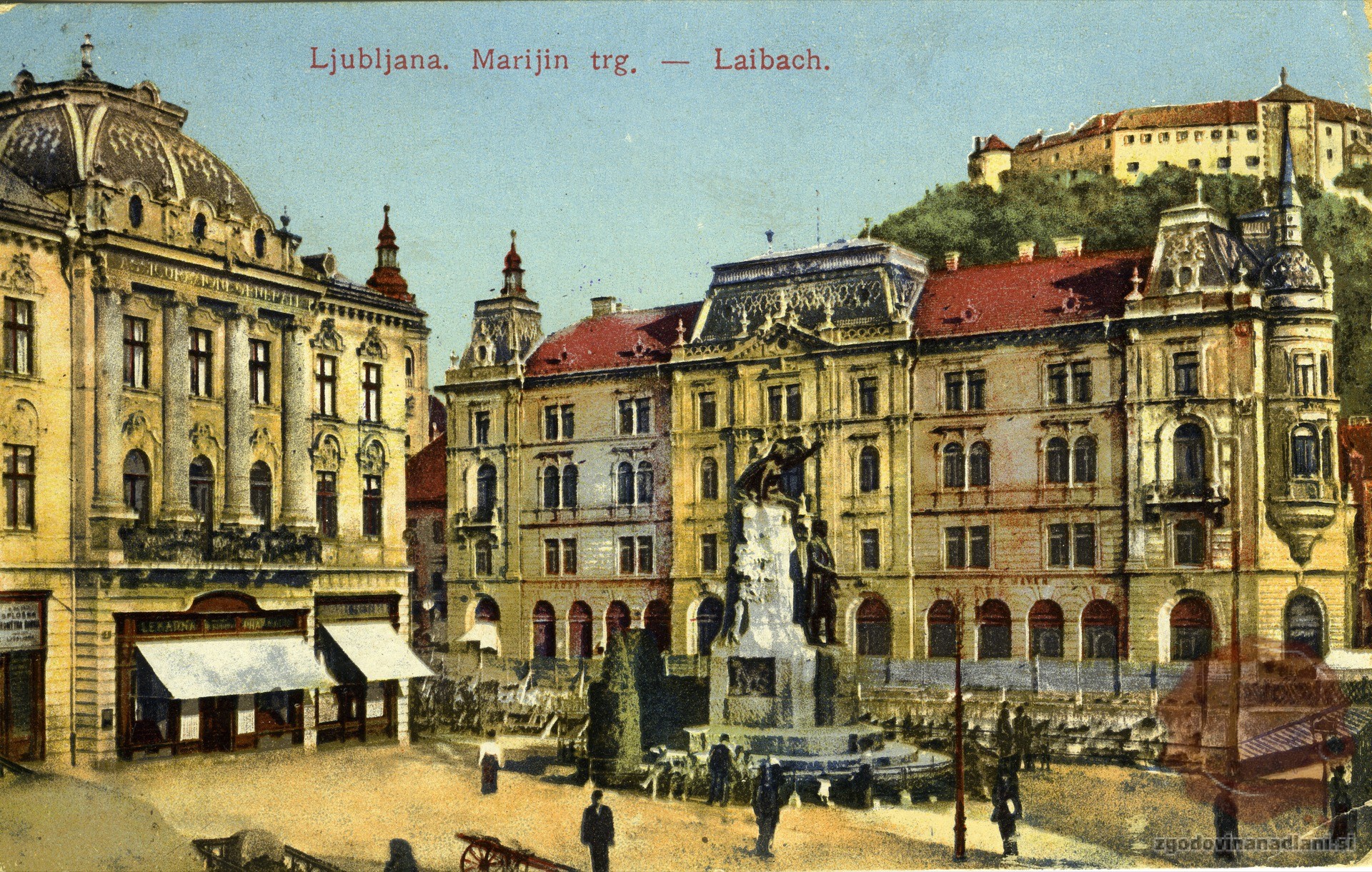 marijin_trg_prešernov_spomenik_prešernov_trg_kresija_ljubljana_1916