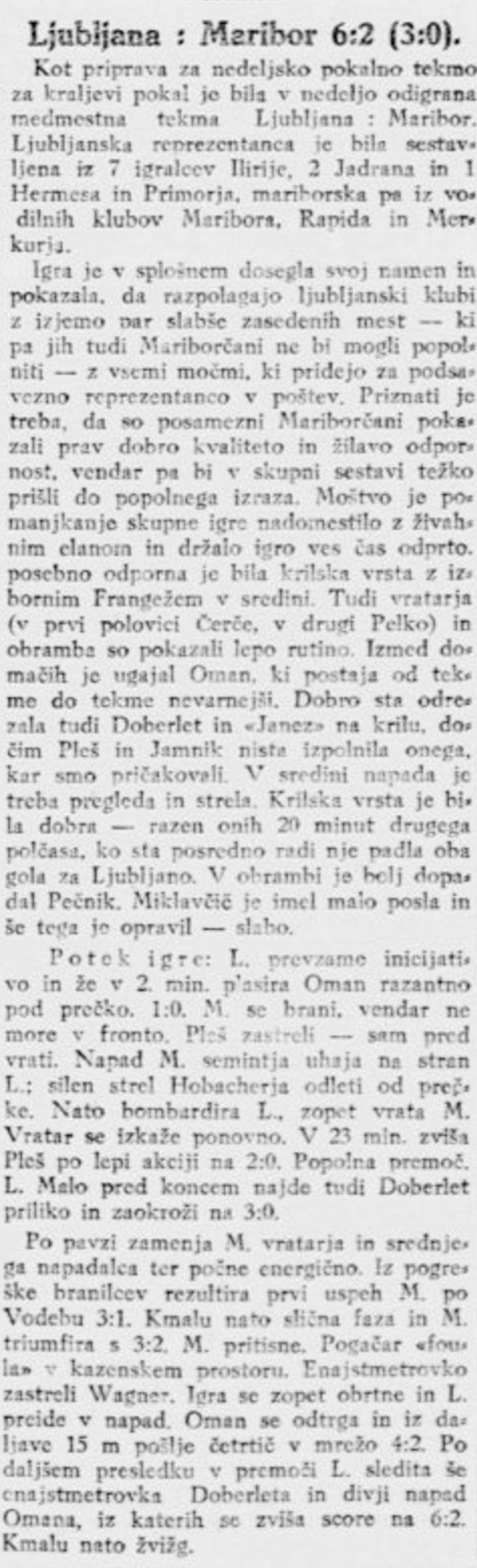 nogometna tekma Ljubljana Maribor_Jutro, 11. avgust 1925, str. 6