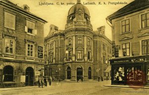 10-1_Ljubljana_Hotel_Slon_Hotel_Stadt_Wien_Pošta_Nama_1900-1914