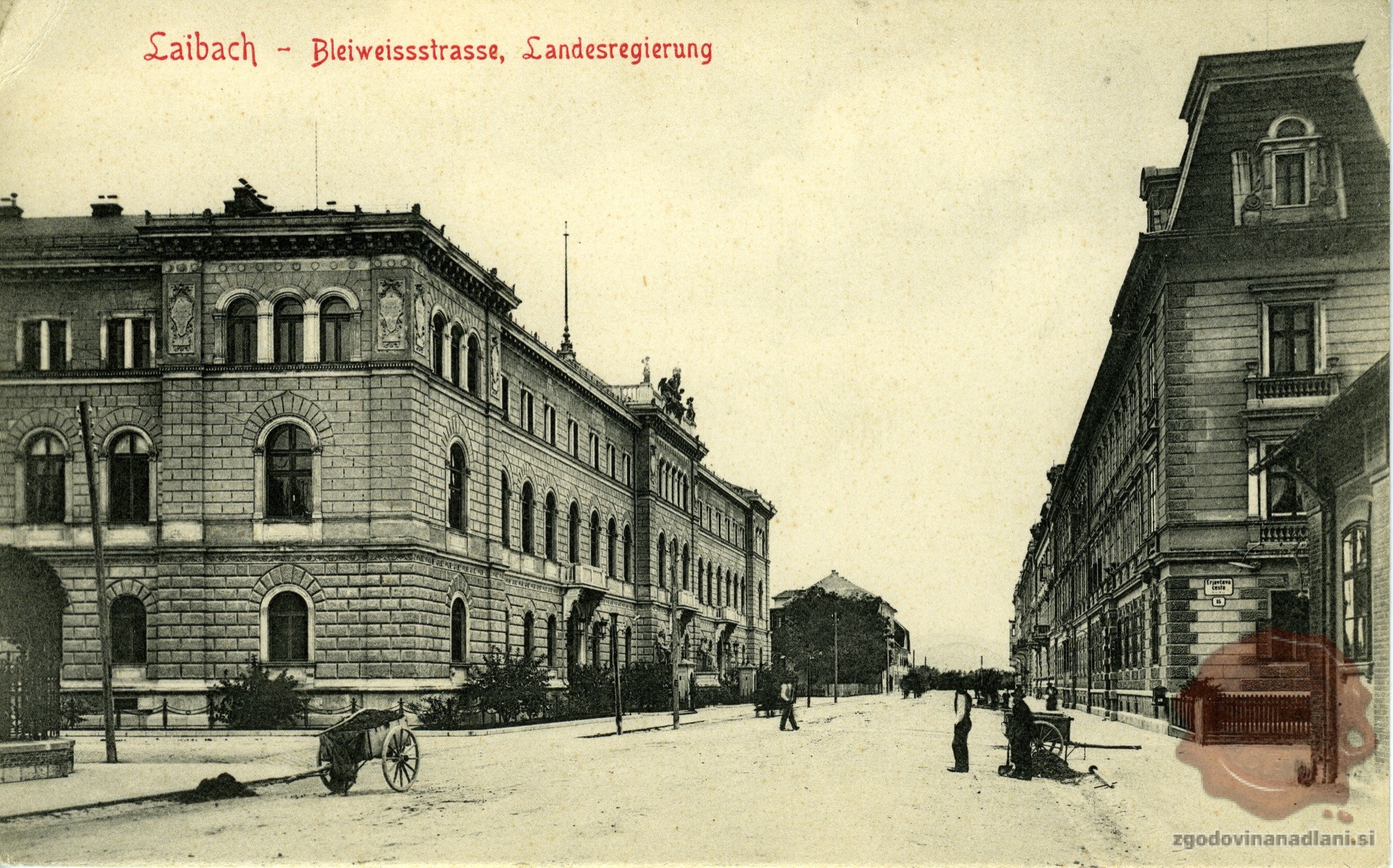 102-1_Ljubljana_Deželno_predsedstvo_Predsedniška_palača_Bleiweissova_cesta_Prešernova_cesta_1910-1914