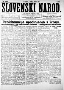 Ustanovitev Kraljevine Srbov, Hrvatov in Slovencev