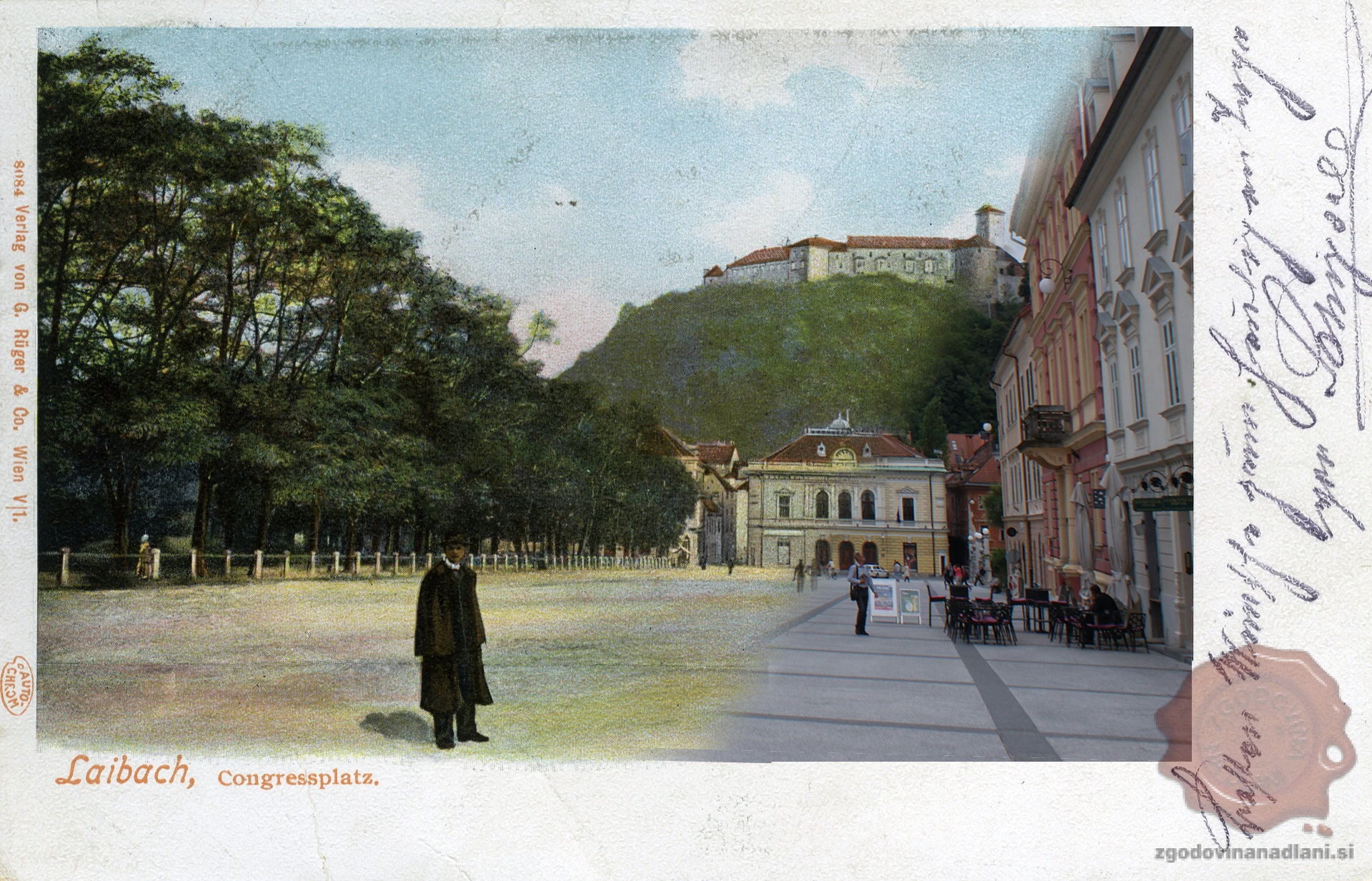 Kongresni_trg_Filharmonija_Ljubljanski_grad_Park_Zvezda_Ljubljana_staro-novo_1905-2015