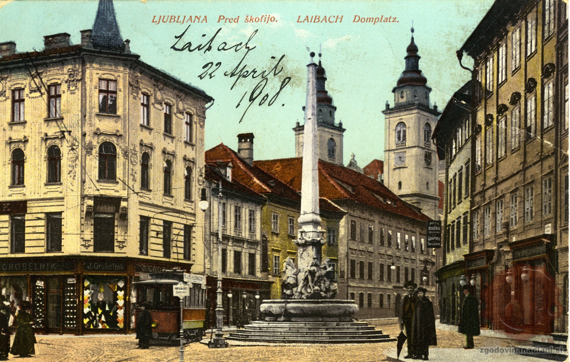 Ljubljana_Mestni_trg_Robbov_vodnjak_1908