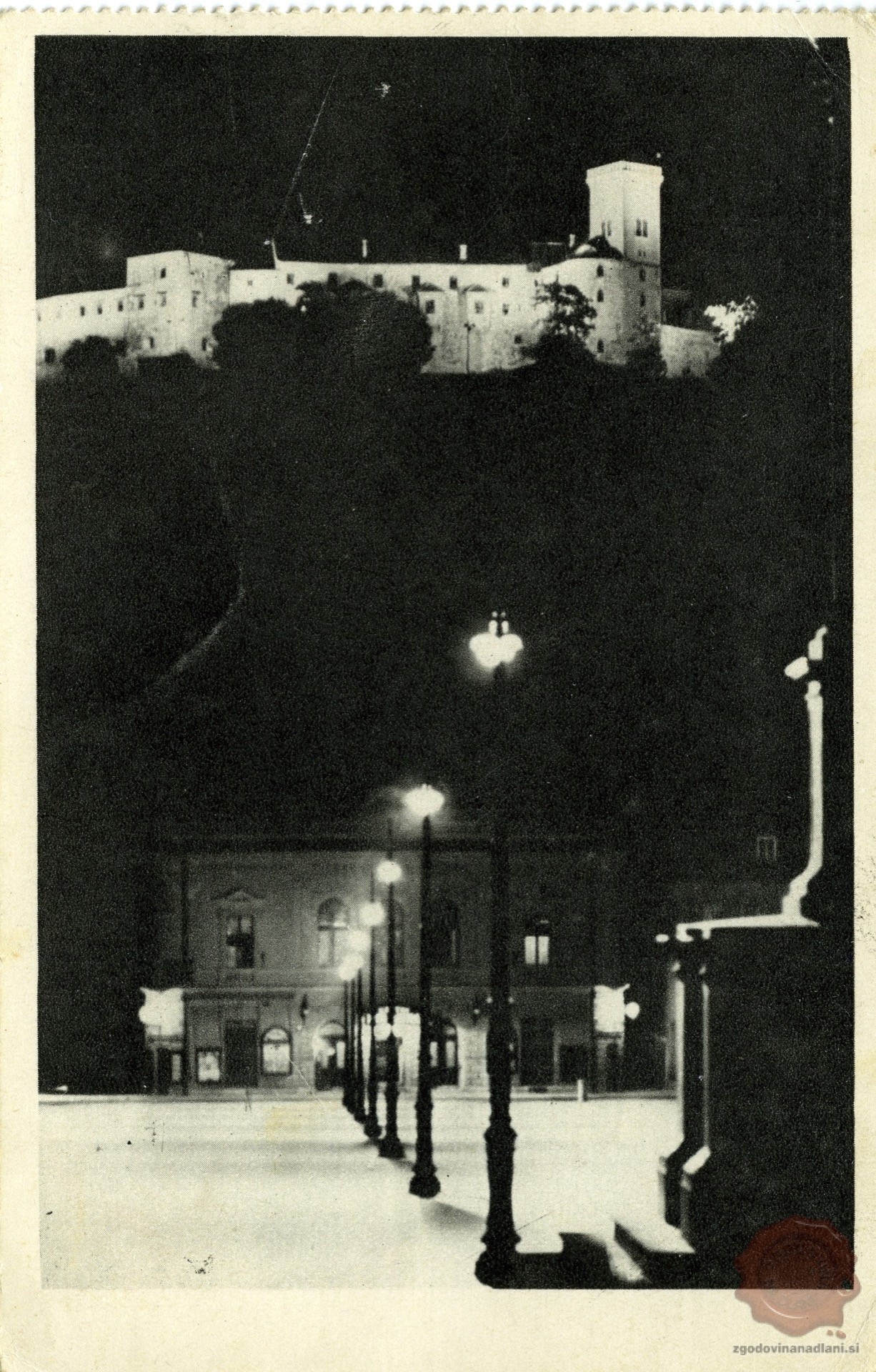Ljubljana_Kongresni_trg_Ljubljanski_grad_1920