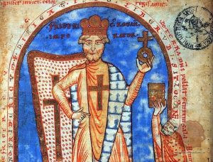 Friderik I. Barbarossa, Ilistracija iz konca 12. stoletja (FOTO Wikipedia)