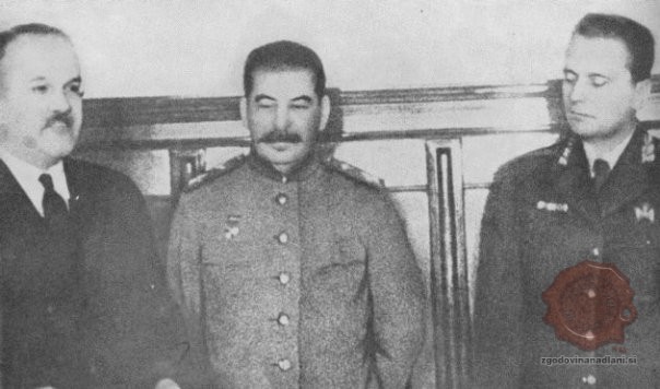 Molotov, Stalin in Tito med II. svetovno vojn v Kremlju.
