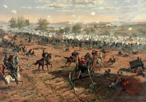 Ilustracija bitke pri Gettysburgu (FOTO: Wikipedia)