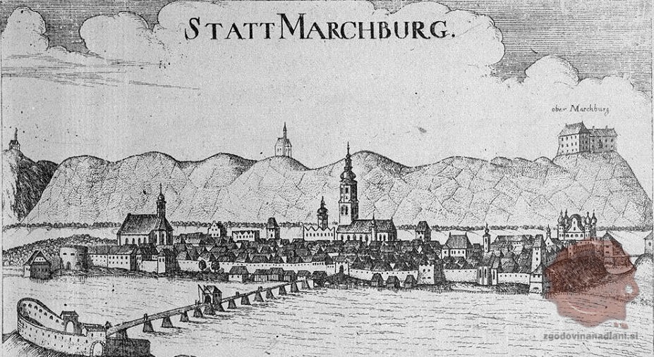 Ilustracija Maribora iz 17. stoletja, FOTO Wikipedia